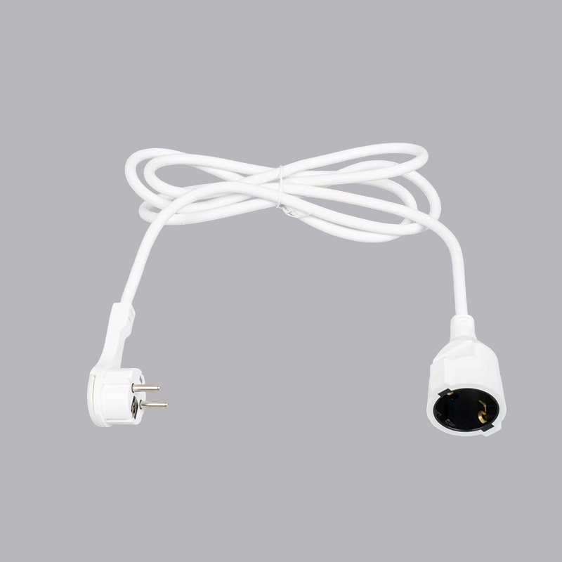 G2L-6C German type angled plug with pull tab extension cord