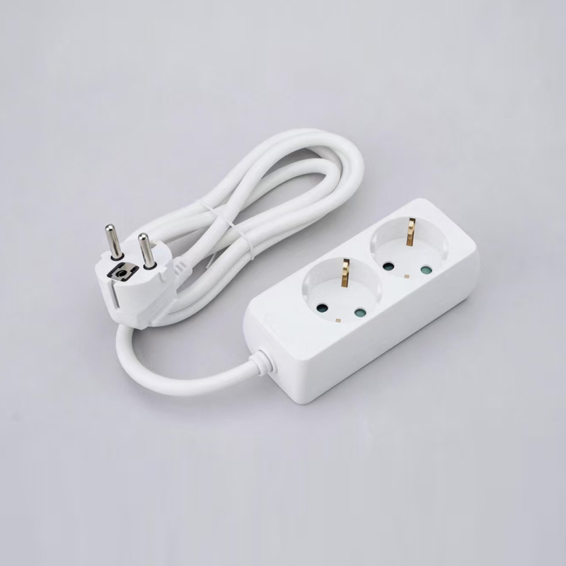 LOB-02 German type rectangular shaped 3-way power strip Multi-Socket