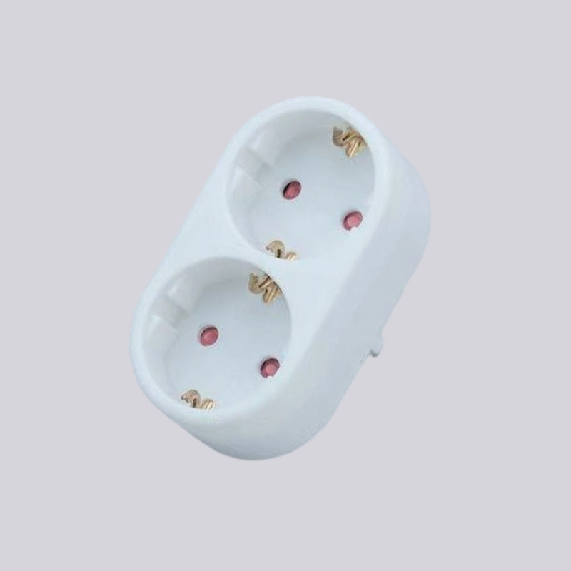 G01-02 german type two round plugs adaptor